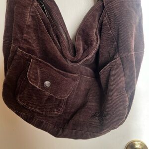 Urban Outfitters Chocolate Corduroy Hobo Bag